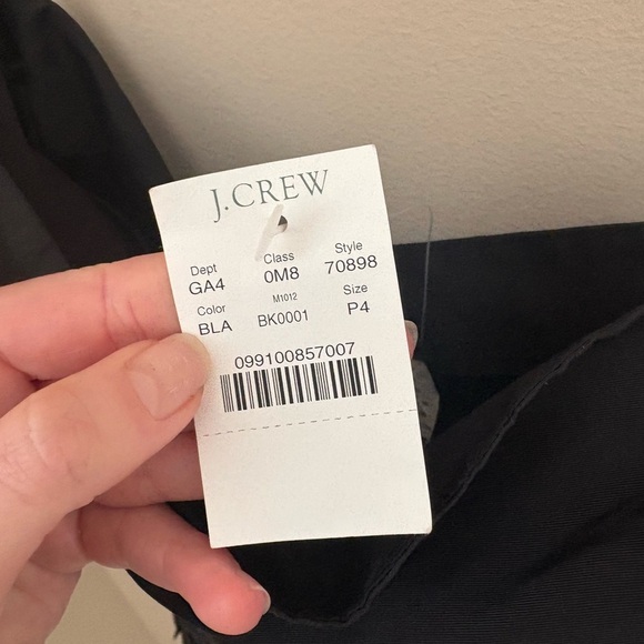 J CREW DRESS 4P BLACK STRAPLESS TAFFETA COCKTAIL 100% Silk NWTS - Picture 3 of 3